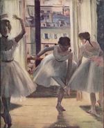 Three Dancers in an Exercise Hall 1874